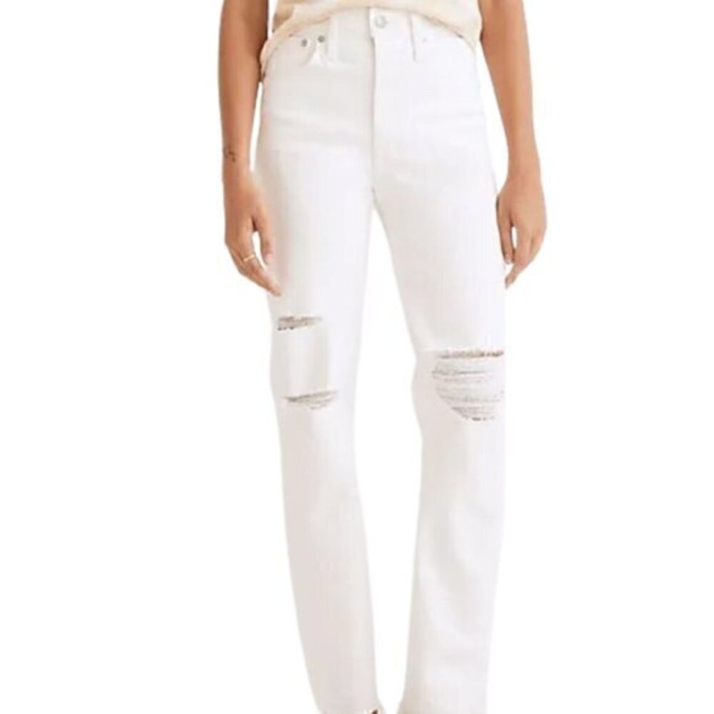 [Madewell] White The Perfect Vintage Straight Jeans - Size 31
